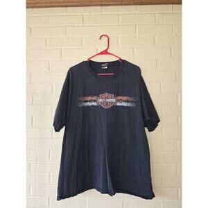 2013 Harley Davidson Black T-Shirt Richmond Indiana Motorcycle Men's Size XL